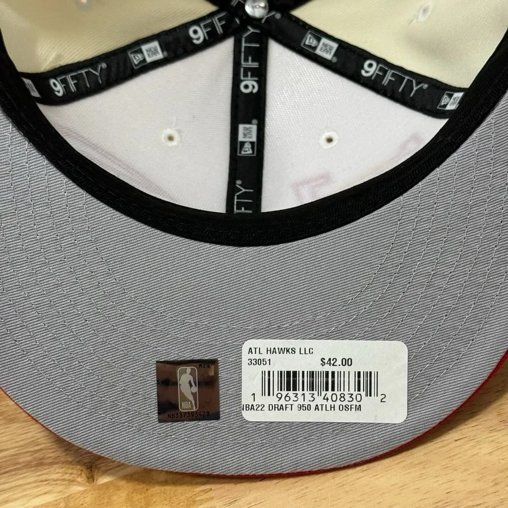 Atlanta Hawks New Era‎ NBA On Stage Draft 9FIFTY Snapback Hat Cream OSFM Cap
